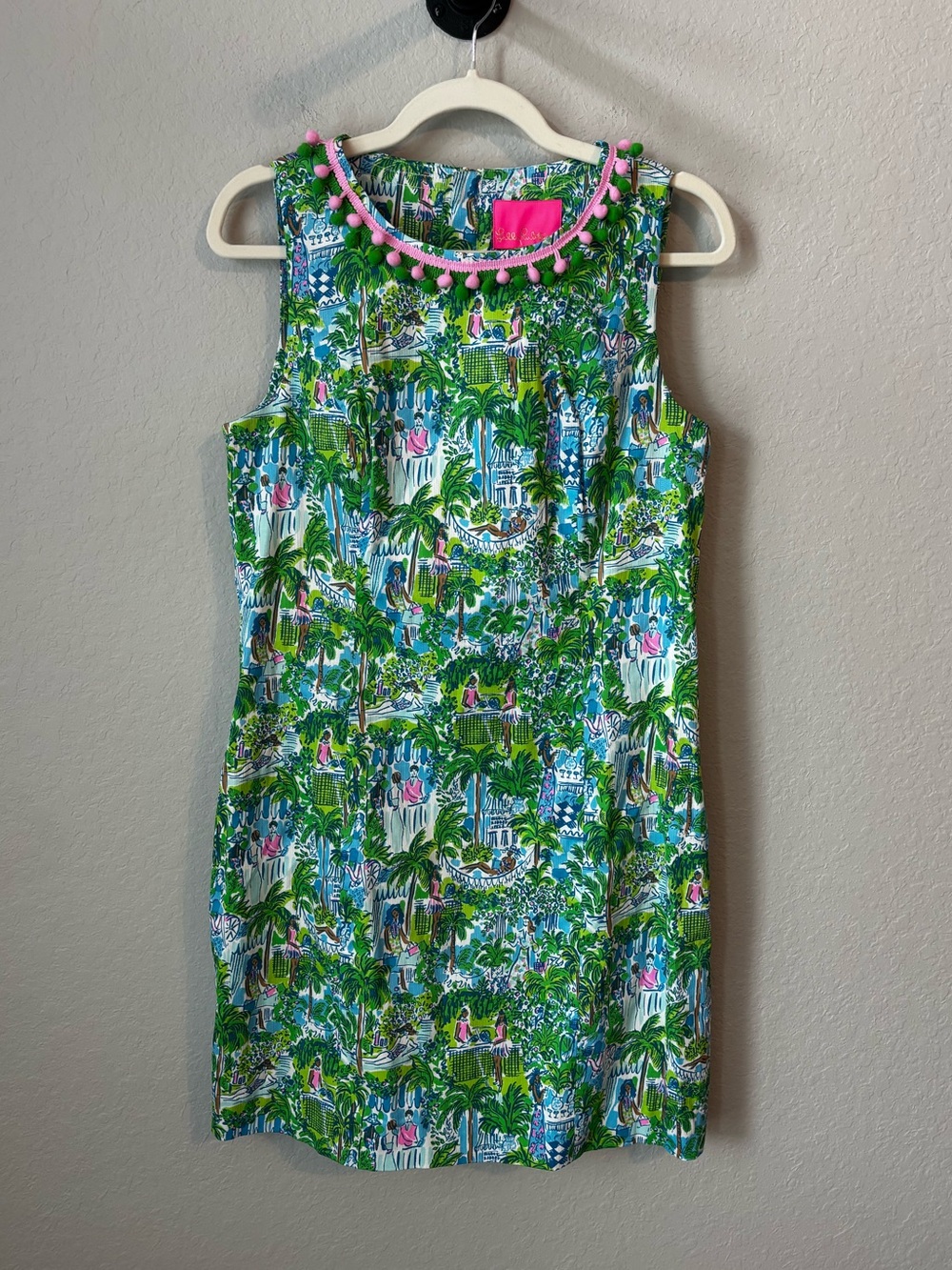 NEW Lilly Pulitzer Mila Stretch Shift Dress In Sprout Green Lilly On Holiday - Picture 5 of 9